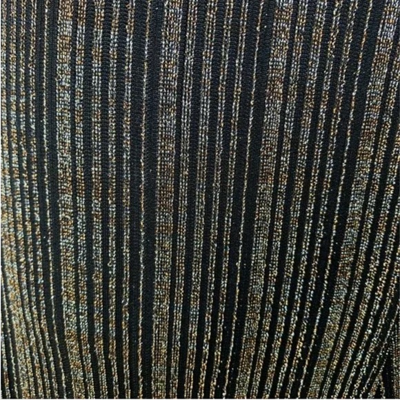 Shop 17 Metallic Striped Palazzo Jumpsuit Stretch Sexy Womens Size Small - Picture 3 of 7